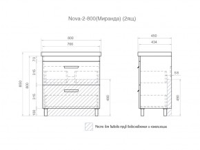 Тумба Nova 2-800 2 ящика Миранда в Пласте - plast.mebel74.com | фото 6