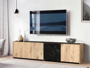Тумба под ТВ 56.01 Адажио небула/мрамор черный в Пласте - plast.mebel74.com | фото 1