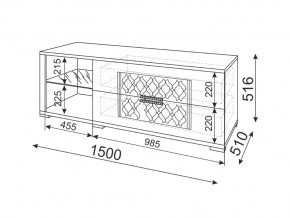 Тумба под ТВ Модуль 03 Тиффани в Пласте - plast.mebel74.com | фото 2