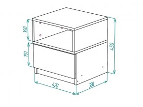 Тумба прикроватная Грация в Пласте - plast.mebel74.com | фото 2