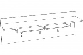 Вешалка Livorno НМ 013.20-01 Х в Пласте - plast.mebel74.com | фото 2