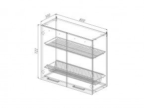 ВС7 80 Модуль верхний Сушка МВС7 80 с посудосушителем в Пласте - plast.mebel74.com | фото