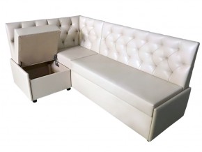Угловой диван Призма каретная стяжка белый с коробами в Пласте - plast.mebel74.com | фото 2