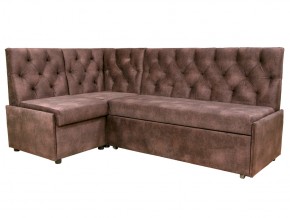 Угловой диван Призма каретная стяжка коричневый с коробами в Пласте - plast.mebel74.com | фото