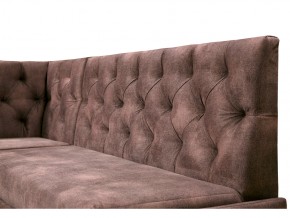 Угловой диван Призма каретная стяжка коричневый с коробами в Пласте - plast.mebel74.com | фото 2