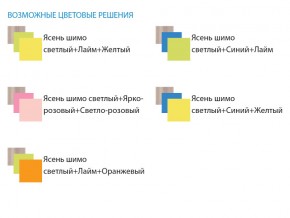 Уголок школьника Юниор 4.1 лайм/оранжевый в Пласте - plast.mebel74.com | фото 3