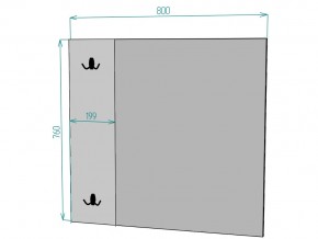 Зеркало Лофт Z10 ширина 800 в Пласте - plast.mebel74.com | фото 2