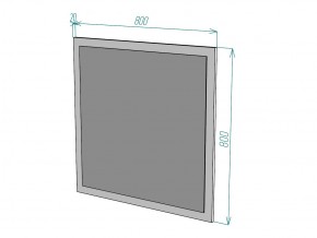 Зеркало Лофт Z7 ширина 800 в Пласте - plast.mebel74.com | фото 2