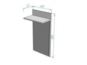 Зеркало Лофт Z9 ширина 400 в Пласте - plast.mebel74.com | фото 2